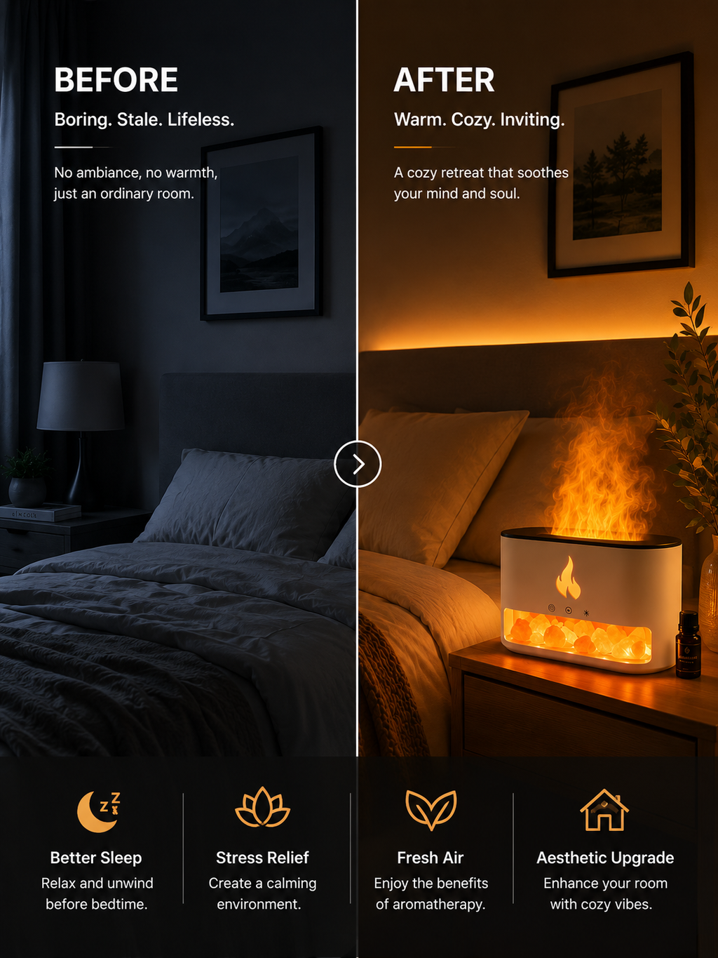 ZenFlame Aesthetic Lamp
