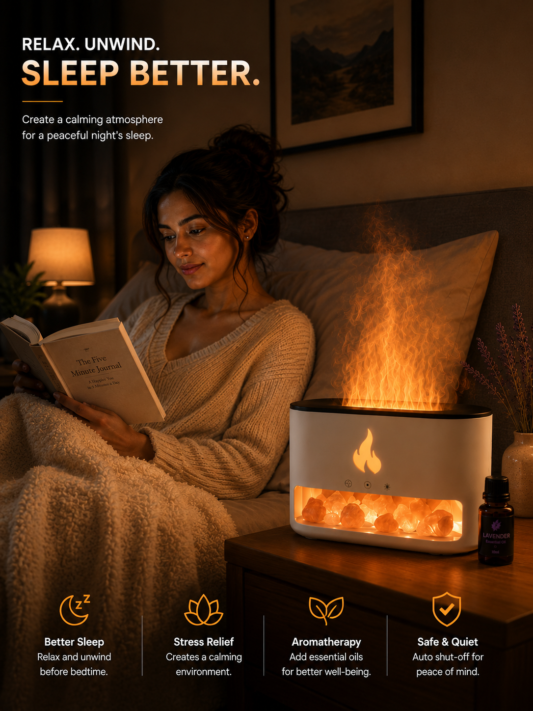 ZenFlame Aesthetic Lamp